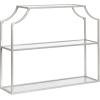 imageKate and Laurel Ciel Modern Glam Wide TwoTier Wall Shelf 24 x 20 Bronze Tiered Bathroom Shelves for Over The Toilet Storage or Bedroom Makeup OrganizerSilver