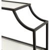 imageKate and Laurel Ciel Modern Glam Wide TwoTier Wall Shelf 24 x 20 Bronze Tiered Bathroom Shelves for Over The Toilet Storage or Bedroom Makeup OrganizerBlack
