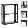 imageKate and Laurel Dahl Modern Mango Wood Tiered Wall Shelf 18 x 7 x 22 Black Decorative Over The Toilet Shelf for Use as Bathroom Storage or Living Room Display ShelvingBlack