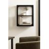 imageKate and Laurel Dahl Modern Mango Wood Tiered Wall Shelf 18 x 7 x 22 Black Decorative Over The Toilet Shelf for Use as Bathroom Storage or Living Room Display ShelvingBlack