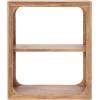 imageKate and Laurel Dahl Modern Mango Wood Tiered Wall Shelf 18 x 7 x 22 Black Decorative Over The Toilet Shelf for Use as Bathroom Storage or Living Room Display ShelvingNatural