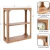 imageKate and Laurel Dahl Modern Mango Wood Tiered Wall Shelf 18 x 7 x 22 Black Decorative Over The Toilet Shelf for Use as Bathroom Storage or Living Room Display ShelvingNatural