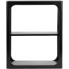 imageKate and Laurel Dahl Modern Mango Wood Tiered Wall Shelf 18 x 7 x 22 Black Decorative Over The Toilet Shelf for Use as Bathroom Storage or Living Room Display ShelvingBlack