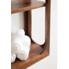 imageKate and Laurel Dahl Modern Mango Wood Tiered Wall Shelf 18 x 7 x 22 Black Decorative Over The Toilet Shelf for Use as Bathroom Storage or Living Room Display ShelvingWalnut Brown