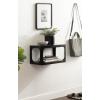 imageKate and Laurel Dahl Modern Wood Floating Side Table 18 x 10 x 10 Black Contemporary Wooden Floating Nightstand for Use as Living Room End Table or OverTheToilet Storage ShelfBlack