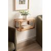 imageKate and Laurel Dahl Modern Wood Floating Side Table 18 x 10 x 10 Black Contemporary Wooden Floating Nightstand for Use as Living Room End Table or OverTheToilet Storage ShelfNatural