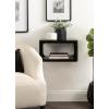 imageKate and Laurel Dahl Modern Wood Floating Side Table 18 x 10 x 10 Black Contemporary Wooden Floating Nightstand for Use as Living Room End Table or OverTheToilet Storage ShelfBlack