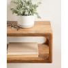 imageKate and Laurel Dahl Modern Wood Floating Side Table 18 x 10 x 10 Black Contemporary Wooden Floating Nightstand for Use as Living Room End Table or OverTheToilet Storage ShelfNatural