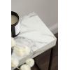 imageKate and Laurel Karlsen Modern Faux Marble and Metal Narrow Side Table 16 x 8 x 24 White and Gray Gunmetal Minimal Slim End Table for Use as Bedroom Nightstand or Entryway AccentWhitePewter