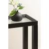 imageKate and Laurel Keating Modern Rectangle Mango Wood End Table 16 x 10 x 24 Clear Glass and Black Decorative Contemporary Ribbed Glass Side Table for Bedroom Nightstand or Living Room AccentBlack