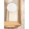 imageKate and Laurel Keating Modern Rectangle Mango Wood End Table 16 x 10 x 24 Clear Glass and Black Decorative Contemporary Ribbed Glass Side Table for Bedroom Nightstand or Living Room AccentNatural