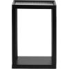 imageKate and Laurel Keating Modern Rectangle Mango Wood End Table 16 x 10 x 24 Clear Glass and Black Decorative Contemporary Ribbed Glass Side Table for Bedroom Nightstand or Living Room AccentBlack