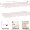 imageKate and Laurel Maida Modern Decorative Wavy Wall Floating Shelves Set of 2 24 x 8 Pink Functional Scalloped Kitchen and Bathroom Shelves for Above Toilet or Cute Nursery Bookshelves