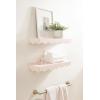 imageKate and Laurel Maida Modern Decorative Wavy Wall Floating Shelves Set of 2 24 x 8 Pink Functional Scalloped Kitchen and Bathroom Shelves for Above Toilet or Cute Nursery Bookshelves