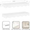 imageKate and Laurel Maida Modern Decorative Wavy Wall Floating Shelves Set of 2 24 x 8 White Functional Scalloped Kitchen and Bathroom Shelves for Above Toilet or Cute Nursery Bookshelves