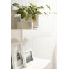 imageKate and Laurel Maida Modern Decorative Wavy Wall Floating Shelves Set of 2 24 x 8 White Functional Scalloped Kitchen and Bathroom Shelves for Above Toilet or Cute Nursery Bookshelves