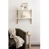 imageKate and Laurel Meridien Modern TwoTier Wooden Shelves 24 x 8 x 24 White and Gold Stunning Tiered Wall Shelf for Storage and Display as Cute Nursery Shelving or Bedroom Storage