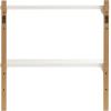 imageKate and Laurel Meridien Modern TwoTier Wooden Shelves 24 x 8 x 24 White and Gold Stunning Tiered Wall Shelf for Storage and Display as Cute Nursery Shelving or Bedroom Storage
