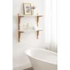 imageKate and Laurel Meridien Modern TwoTier Wooden Shelves 24 x 8 x 24 White and Gold Stunning Tiered Wall Shelf for Storage and Display as Cute Nursery Shelving or Bedroom Storage
