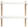imageKate and Laurel Meridien Modern TwoTier Wooden Shelves 24 x 8 x 24 White and Gold Stunning Tiered Wall Shelf for Storage and Display as Cute Nursery Shelving or Bedroom Storage