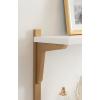 imageKate and Laurel Meridien Modern TwoTier Wooden Shelves 24 x 8 x 24 White and Gold Stunning Tiered Wall Shelf for Storage and Display as Cute Nursery Shelving or Bedroom Storage