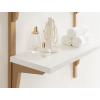 imageKate and Laurel Meridien Modern TwoTier Wooden Shelves 24 x 8 x 24 White and Gold Stunning Tiered Wall Shelf for Storage and Display as Cute Nursery Shelving or Bedroom Storage