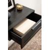imageKate and Laurel Ori Transitional Cane Rattan Floating Side Table with PullOut Storage Drawer 18x13x6 BlackBlack