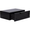 imageKate and Laurel Ori Transitional Cane Rattan Floating Side Table with PullOut Storage Drawer 18x13x6 BlackBlack