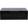 imageKate and Laurel Ori Transitional Cane Rattan Floating Side Table with PullOut Storage Drawer 18x13x6 BlackBlack