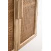 imageKate and Laurel Ori Transitional Cane TwoDoor Wall Cabinet 22 x 7 x 28 Natural Wood Decorative Rattan OverTheToilet Storage Cabinet with Three Shelves for Bathroom Decor or Living Room Display