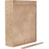 imageKate and Laurel Ori Transitional Cane TwoDoor Wall Cabinet 22 x 7 x 28 Natural Wood Decorative Rattan OverTheToilet Storage Cabinet with Three Shelves for Bathroom Decor or Living Room Display