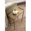 imageKate and Laurel Sanzo Modern Metal Skinny Side Table 17 x 9 x 24 Gunmetal Rectangular Slim Bedroom Nightstand with Hammered Tabletop for Use as Bedside Accent or Narrow Living Room End TableGold