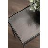 imageKate and Laurel Sanzo Modern Metal Skinny Side Table 17 x 9 x 24 Gunmetal Rectangular Slim Bedroom Nightstand with Hammered Tabletop for Use as Bedside Accent or Narrow Living Room End TablePewter