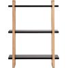 imageKate and Laurel Summit Modern ThreeTier Wall Shelf 18 x 6 x 25 Black and Natural Wood Transitional Decorative MultiTiered Storage Shelf Wall Organizer for Decor and Display