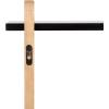 imageKate and Laurel Summit Modern ThreeTier Wall Shelf 18 x 6 x 25 Black and Natural Wood Transitional Decorative MultiTiered Storage Shelf Wall Organizer for Decor and Display