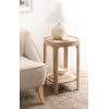 imageKate and Laurel Tierney Modern Square Wood Side Table 16 x 16 x 24 Walnut Brown MidCentury Decorative TwoTier End Table for Use as a Bedroom Nightstand or Living Room Plant StandNatural