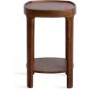 imageKate and Laurel Tierney Modern Square Wood Side Table 16 x 16 x 24 Walnut Brown MidCentury Decorative TwoTier End Table for Use as a Bedroom Nightstand or Living Room Plant StandWalnut Brown