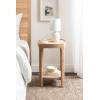 imageKate and Laurel Tierney Modern Square Wood Side Table 16 x 16 x 24 Walnut Brown MidCentury Decorative TwoTier End Table for Use as a Bedroom Nightstand or Living Room Plant StandNatural