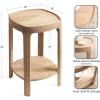 imageKate and Laurel Tierney Modern Square Wood Side Table 16 x 16 x 24 Walnut Brown MidCentury Decorative TwoTier End Table for Use as a Bedroom Nightstand or Living Room Plant StandNatural