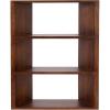 imageKate and Laurel Akita Modern Angled ThreeTier Wall Shelf 20 x 6 x 26 Black Decorative Over The Toilet Shelf for Use as Bathroom Storage or Living Room Display ShelvingWalnut Brown