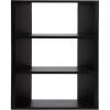 imageKate and Laurel Akita Modern Angled ThreeTier Wall Shelf 20 x 6 x 26 Black Decorative Over The Toilet Shelf for Use as Bathroom Storage or Living Room Display ShelvingBlack