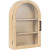 imageKate and Laurel Arcott Modern Arch Wall Cabinet 16 x 7 x 24 White Transitional Arched Cabinet for Use as OverTheToilet Storage or Living Room Storage OptionNatural