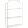 imageKate and Laurel Ciel Modern Glam Wide TwoTier Wall Shelf 24 x 20 Bronze Tiered Bathroom Shelves for Over The Toilet Storage or Bedroom Makeup OrganizerWhite