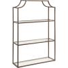 imageKate and Laurel Ciel Modern Glam Wide TwoTier Wall Shelf 24 x 20 Bronze Tiered Bathroom Shelves for Over The Toilet Storage or Bedroom Makeup OrganizerBronze