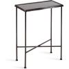 imageKate and Laurel Sanzo Modern Metal Skinny Side Table 17 x 9 x 24 Gunmetal Rectangular Slim Bedroom Nightstand with Hammered Tabletop for Use as Bedside Accent or Narrow Living Room End TablePewter