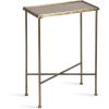 imageKate and Laurel Sanzo Modern Metal Skinny Side Table 17 x 9 x 24 Gunmetal Rectangular Slim Bedroom Nightstand with Hammered Tabletop for Use as Bedside Accent or Narrow Living Room End TableGold