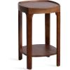 imageKate and Laurel Tierney Modern Square Wood Side Table 16 x 16 x 24 Walnut Brown MidCentury Decorative TwoTier End Table for Use as a Bedroom Nightstand or Living Room Plant StandWalnut Brown