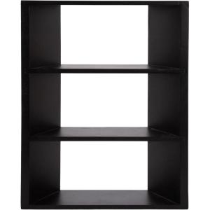 imageKate and Laurel Akita Modern Angled ThreeTier Wall Shelf 20 x 6 x 26 Black Decorative Over The Toilet Shelf for Use as Bathroom Storage or Living Room Display ShelvingBlack