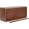 imageKate and Laurel Atwood Modern Mango Wood TwoDoor Wall Cabinet 32 x 10 x 14 Walnut Brown Decorative Storage Cabinet with Metal Pulls for Use as Floating Nightstand or Floating TV Shelf