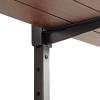 imageKate and Laurel Atwood ThreeTiered Adjustable Mango Wood Wall Shelf 32 x 10 x 30 Walnut Brown and Black Modular Shelving Unit and Wall Organizer for Entryway Storage or Living Room Display Shelves